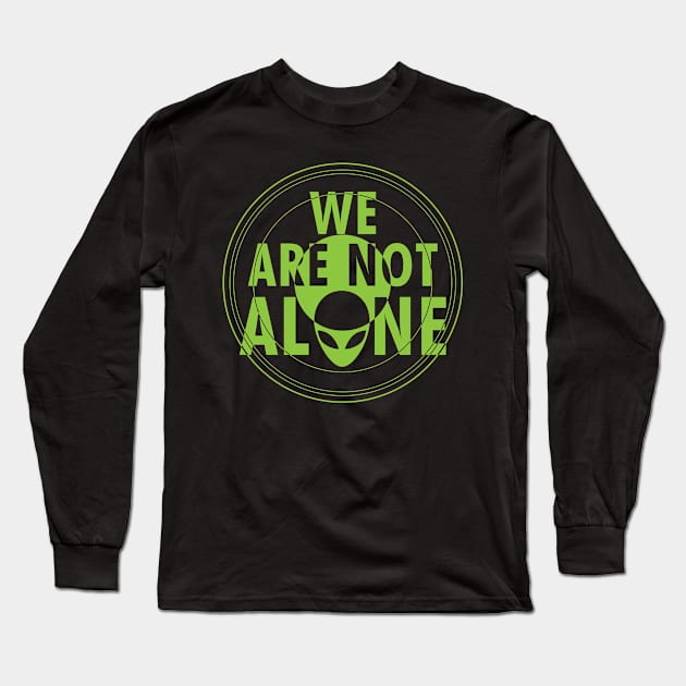 Retro Vintage Cute Green Alien UFO UAP Extraterrestrial Believer Slogan Scifi Meme Long Sleeve T-Shirt by Originals By Boggs